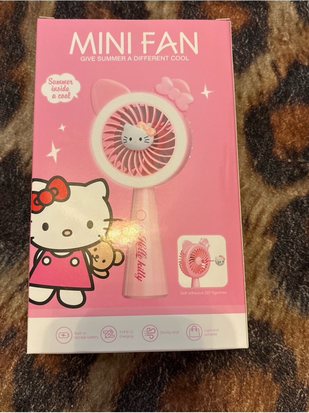 Hello Kitty Pink Portable Mini Hand Fan